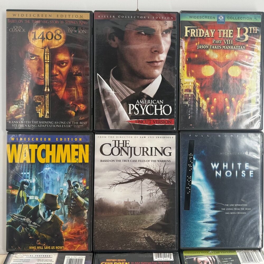 6 DVD Horror Thriller Lot | American Psycho Uncut, Friday the 13th, Conjuring, W